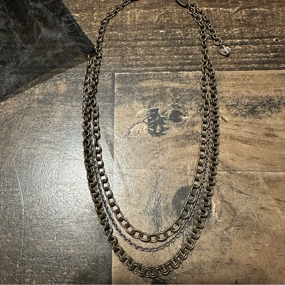 Sabika Bronze Three Strand Necklace - Picture 2 of 3